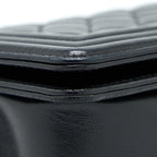 CHANEL MEDIUM BOY BAG LAMBSKIN BLACK RUTHENIUM SHW