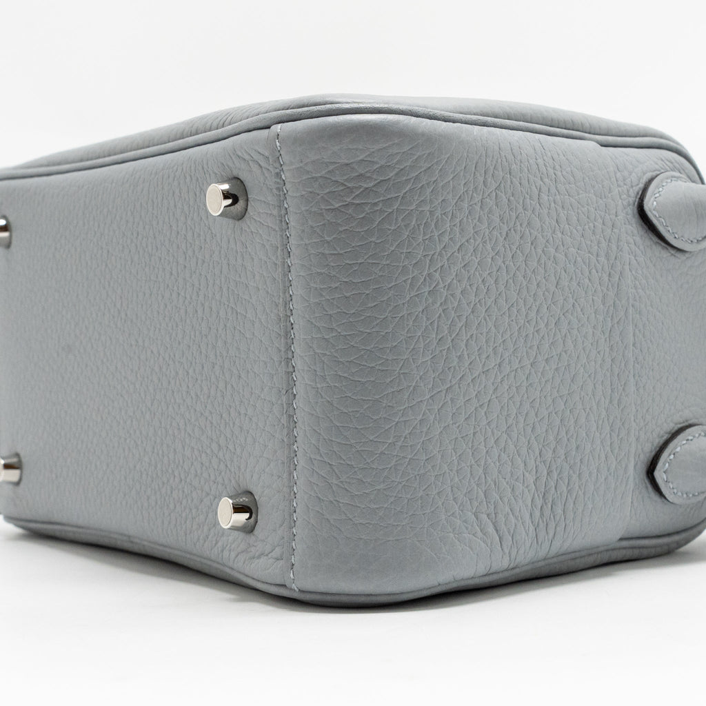 Hermes mini lindy II clemence gris Pantin SHW