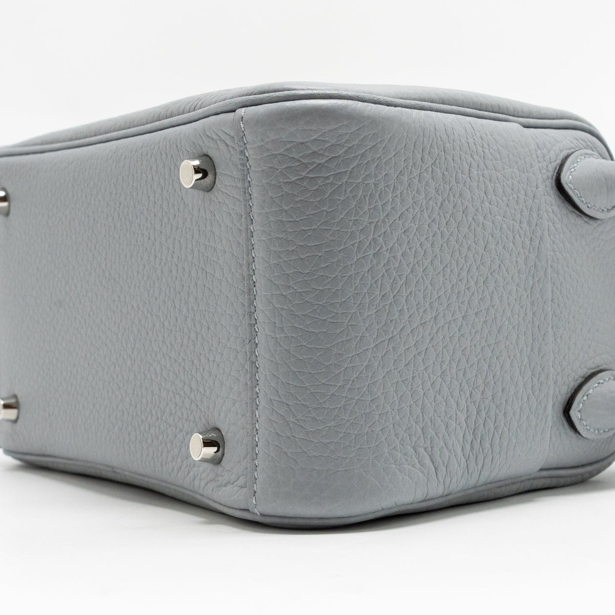 Hermes mini lindy II clemence gris Pantin SHW