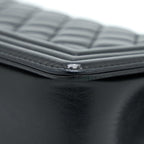 CHANEL MEDIUM BOY BAG LAMBSKIN BLACK RUTHENIUM SHW