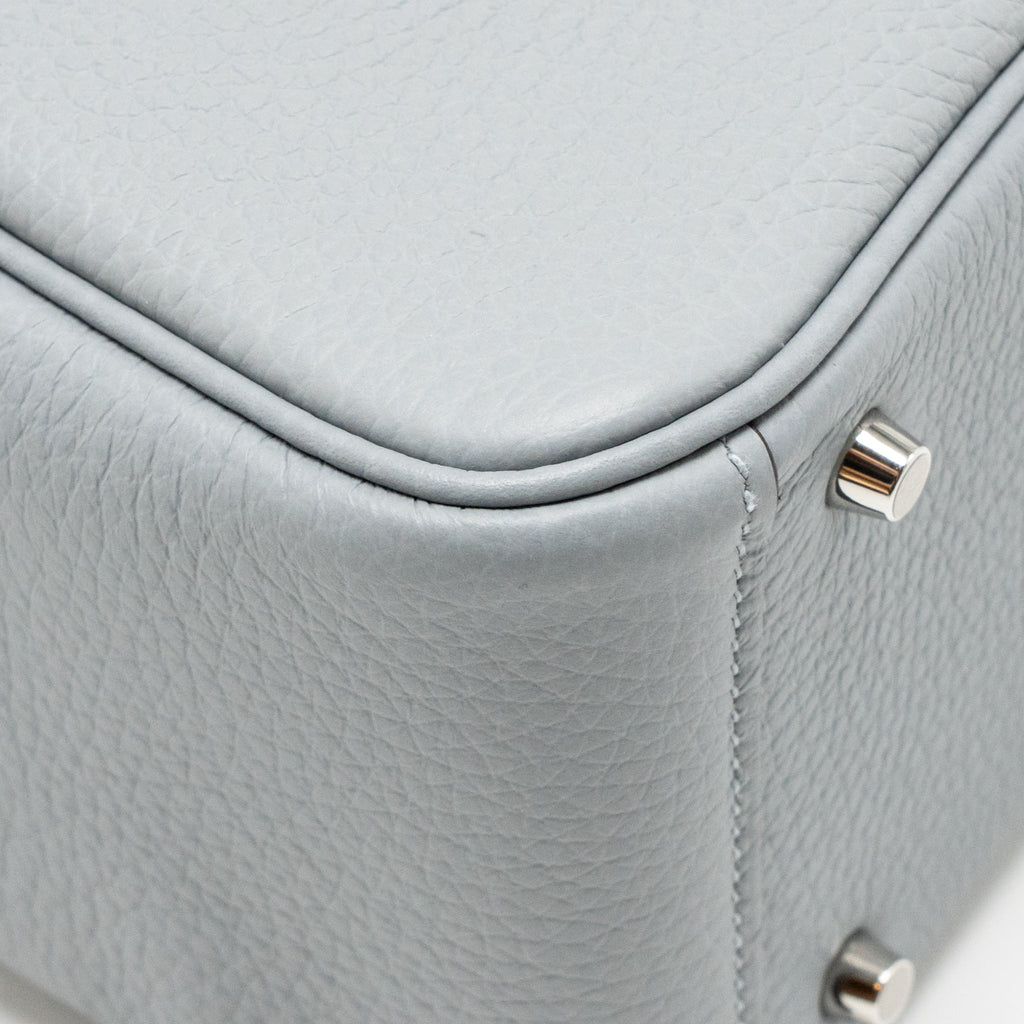 Hermes mini lindy II clemence gris Pantin SHW
