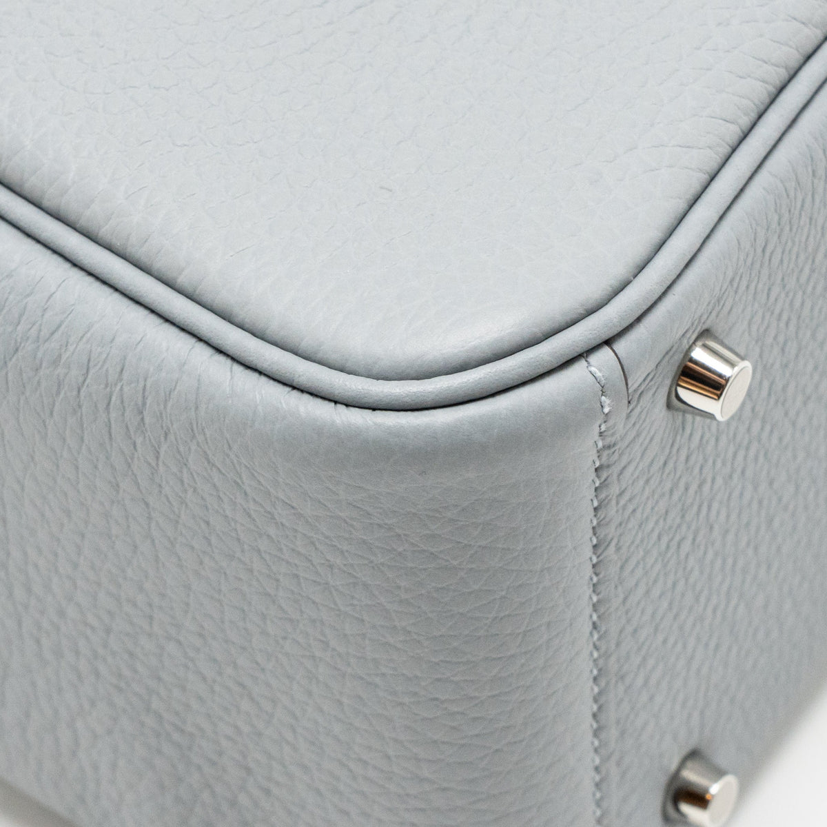 Hermes mini lindy II clemence gris Pantin SHW
