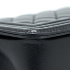 CHANEL MEDIUM BOY BAG LAMBSKIN BLACK RUTHENIUM SHW