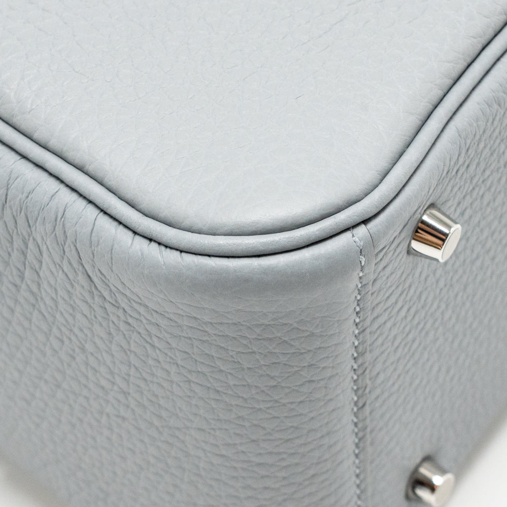 Hermes mini lindy II clemence gris Pantin SHW