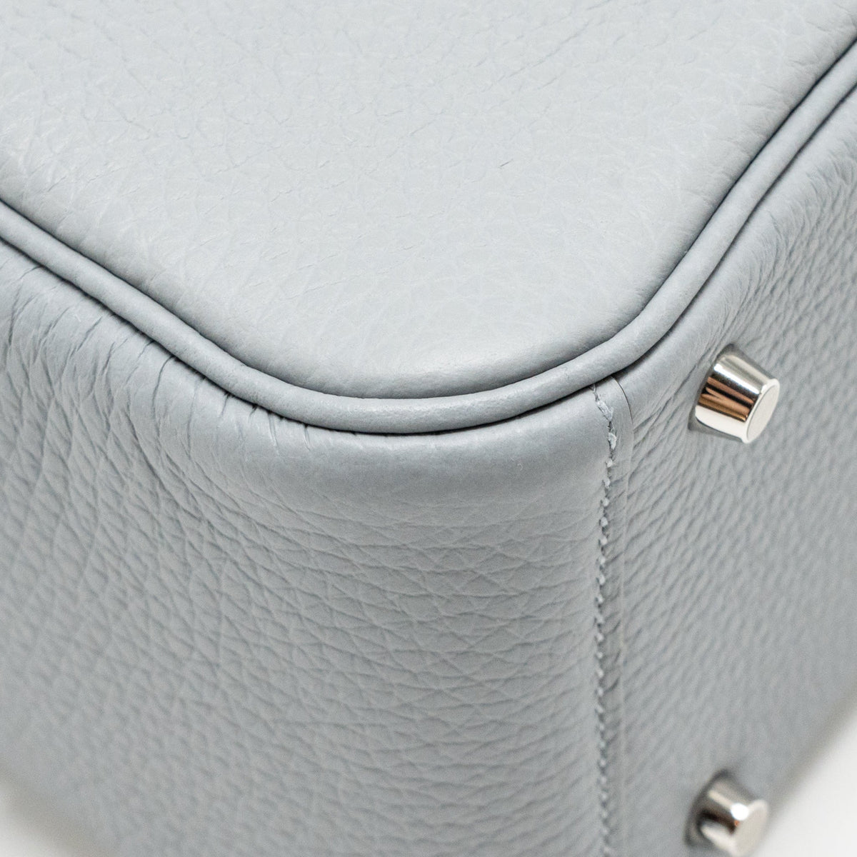 Hermes mini lindy II clemence gris Pantin SHW
