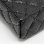 CHANEL CC TOP HANDLE VANITY BAG CAVIAR BLACK LGHW (MICROCHIP)