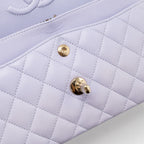 CHANEL SMALL CLASSIC DOUBLE FLAP BAG LAMBSKIN LIGHT PURPLE LGHW(MICROCHIP)