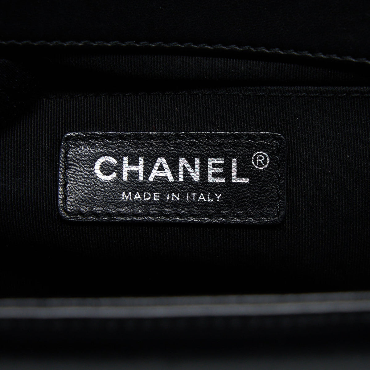 CHANEL MEDIUM BOY BAG LAMBSKIN BLACK RUTHENIUM SHW