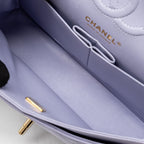 CHANEL SMALL CLASSIC DOUBLE FLAP BAG LAMBSKIN LIGHT PURPLE LGHW(MICROCHIP)
