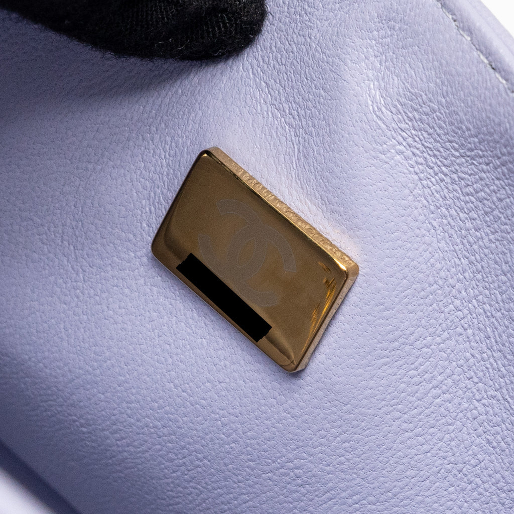 CHANEL SMALL CLASSIC DOUBLE FLAP BAG LAMBSKIN LIGHT PURPLE LGHW(MICROCHIP)