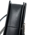 CHANEL MEDIUM BOY BAG LAMBSKIN BLACK RUTHENIUM SHW