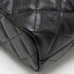 CHANEL QUILTED HOBO BAG CAVIAR BLACK GHW (MICROCHIP)