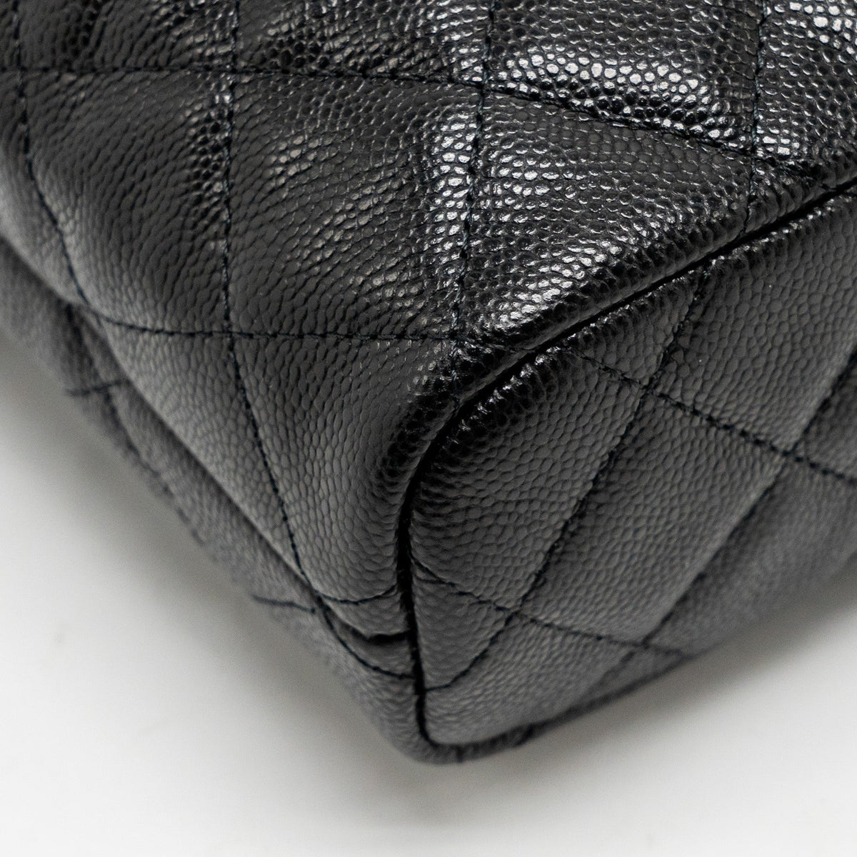 CHANEL QUILTED HOBO BAG CAVIAR BLACK GHW (MICROCHIP)