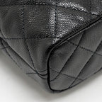 CHANEL QUILTED HOBO BAG CAVIAR BLACK GHW (MICROCHIP)