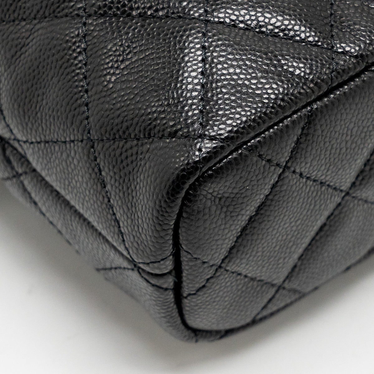 CHANEL QUILTED HOBO BAG CAVIAR BLACK GHW (MICROCHIP)