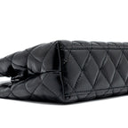 CHANEL 24P MINI SHOPPING TOTE CALFSKIN BLACK GHW (MICROCHIP)