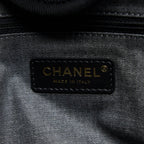 CHANEL BLACK RAFFIA DEAUVILLE TOTE BAG GHW