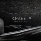 CHANEL SMALL 2.55 REISSUE DOUBLE FLAP BAG CHEVRON AGED CALFSKIN SO BLACK
