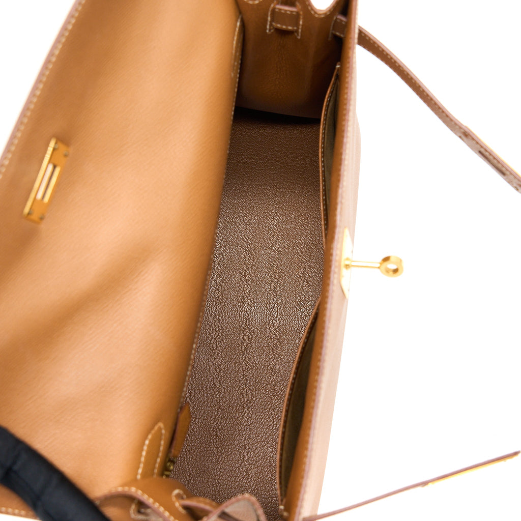 HERMES KELLY 32 SELLIER EPSOM GOLD GHW