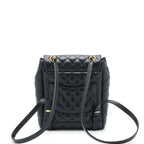 CHANEL QUILTED BACKPACK CALFSKIN BLACK GHW
