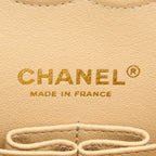 CHANEL MEDIUM CLASSIC FLAP BAG LAMBSKIN BEIGE LGHW (MICROCHIP)