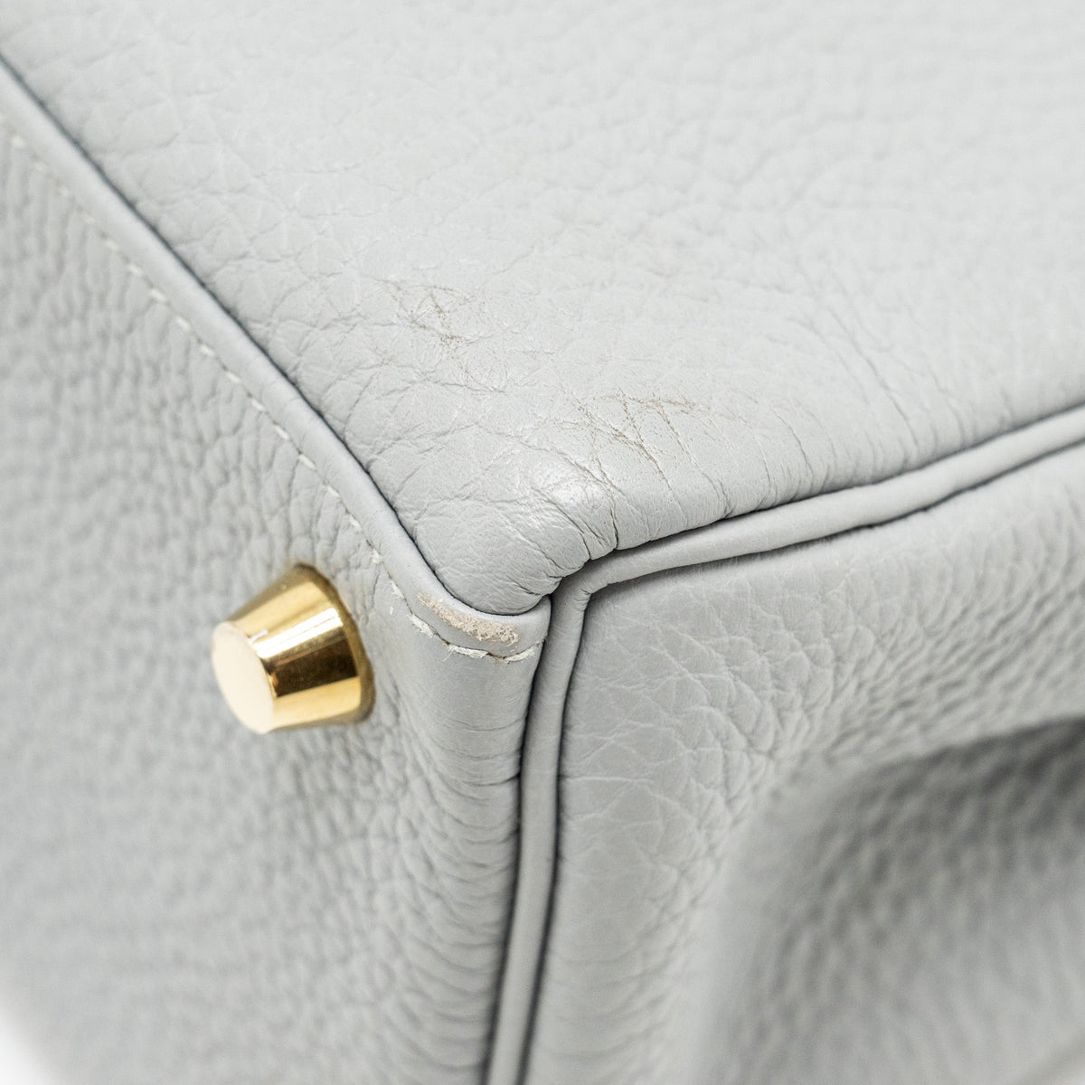 Hermes Kelly 25 Togo Gris Mouette GHW