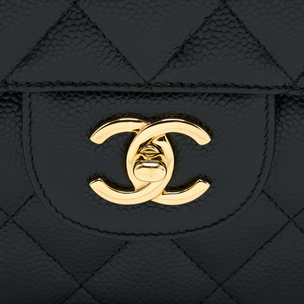 CHANEL JUMBO CLASSIC FLAP BAG CAVIAR BLACK GHW
