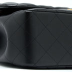 CHANEL JUMBO CLASSIC DOUBLE FLAP BAG LAMBSKIN BLACK GHW