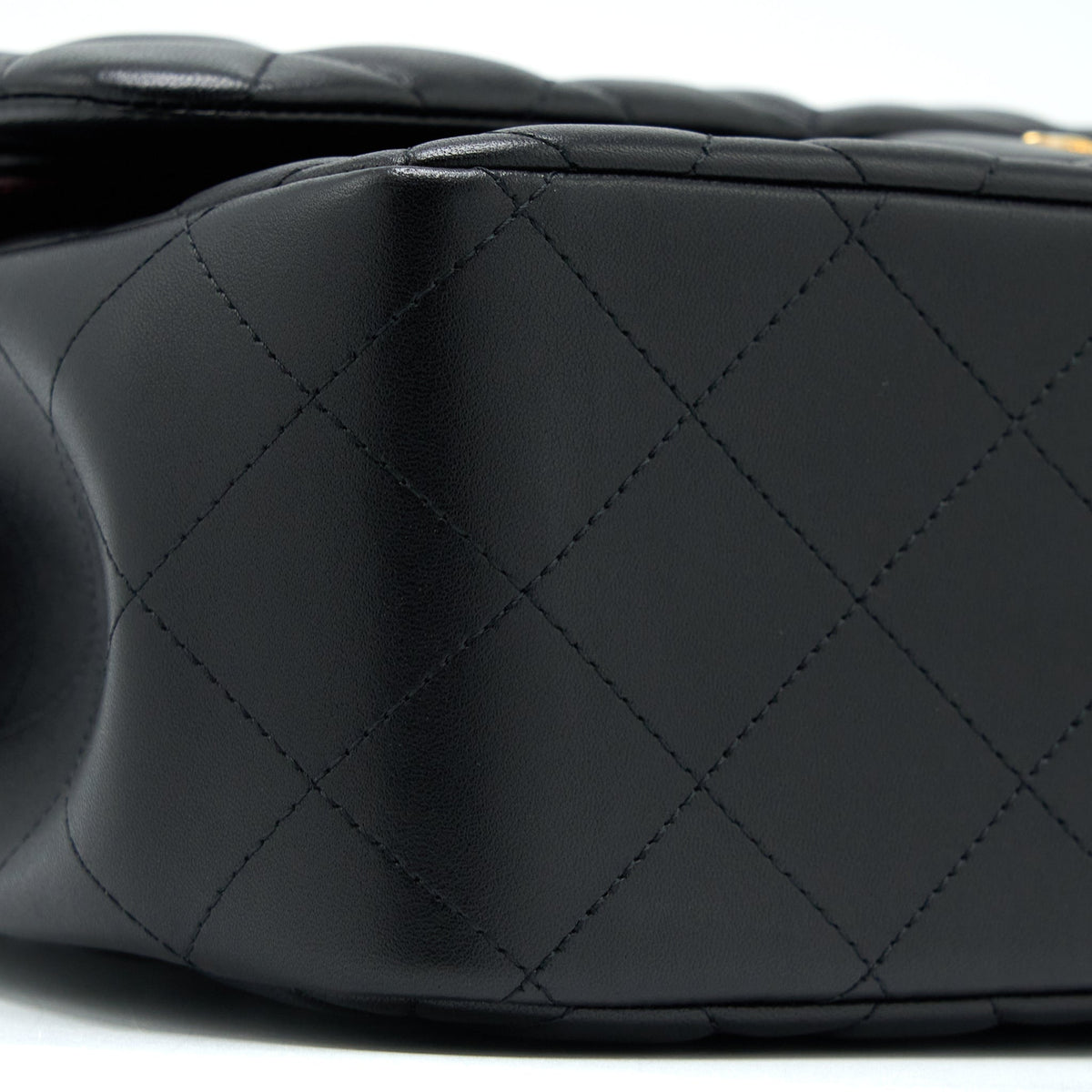 CHANEL JUMBO CLASSIC DOUBLE FLAP BAG LAMBSKIN BLACK GHW