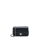 CHANEL MINI RECTANGULAR FLAP BAG LAMBSKIN BLACK SHW