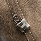 Hermes Picotin 18 Lock Bag Clemence Etoupe SHW