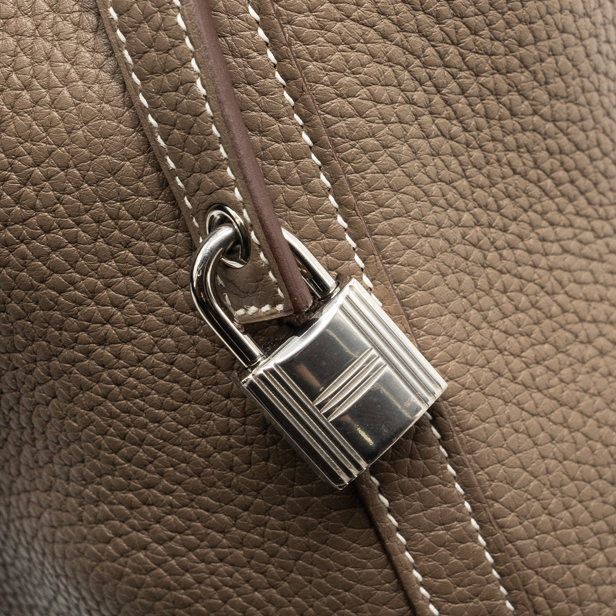 Hermes Picotin 18 Lock Bag Clemence Etoupe SHW