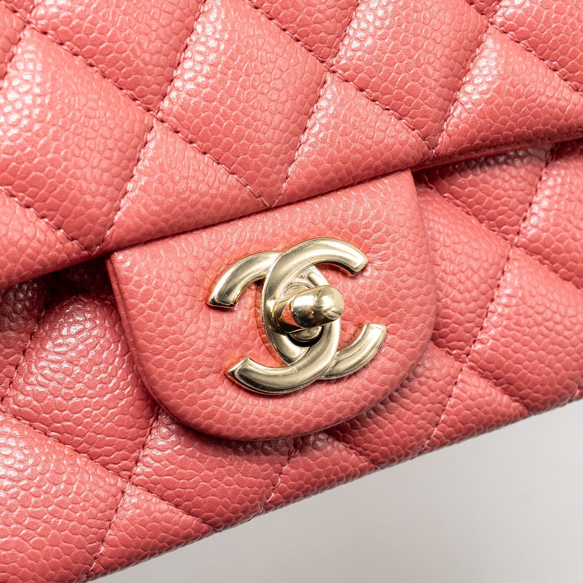 CHANEL MINI RECTANGULAR FLAP BAG CAVIAR PINK GHW