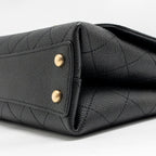 Chanel 20K CC Flap Bag with Handle Caviar Black GHW
