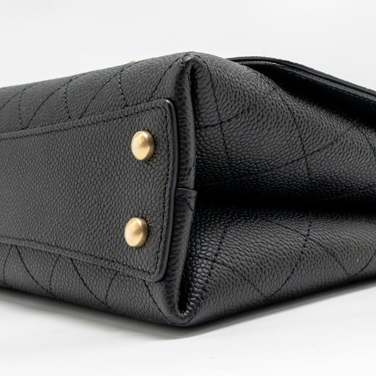 Chanel 20K CC Flap Bag with Handle Caviar Black GHW