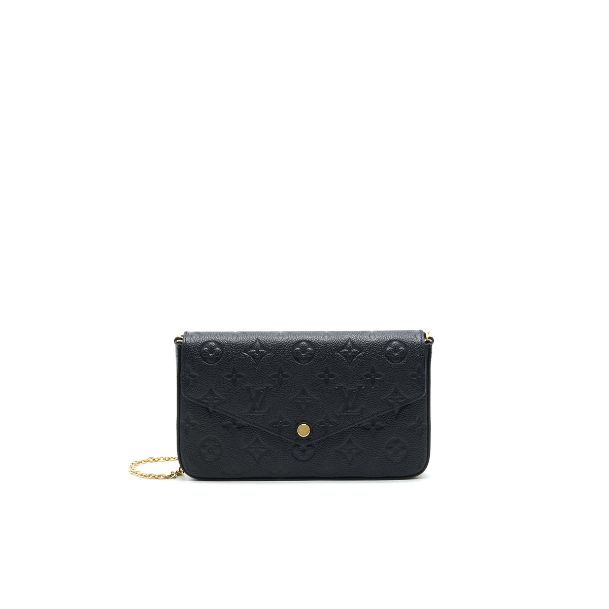 LOUIS VUITTON FELICIE POCHETTE MONOGRAM EMPREINTE LEATHER BLACK
