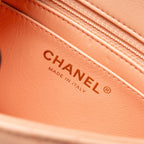 CHANEL PEARL CRUSH MINI SQUARE FLAP BAG LAMBSKIN LIGHT PINK GHW (MICROCHIP)