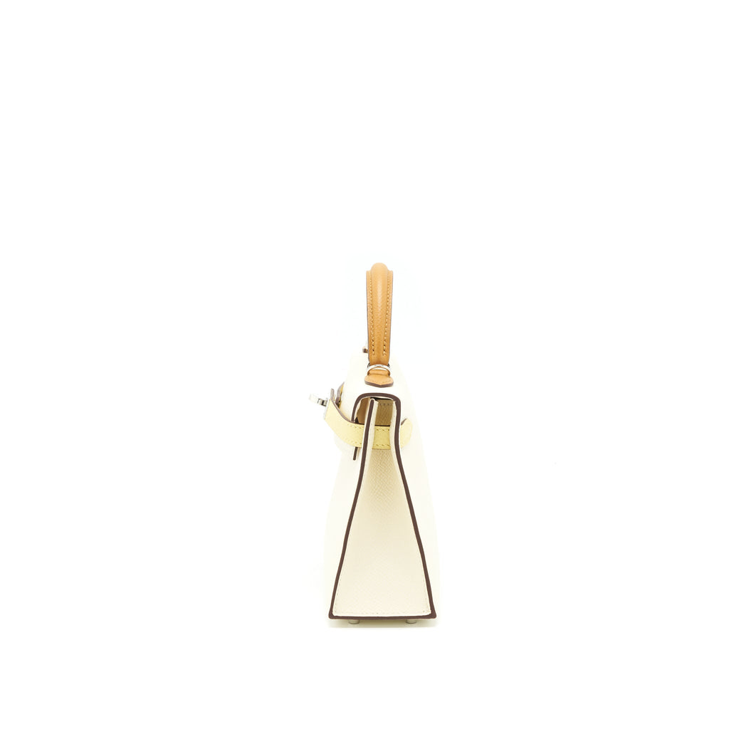Hermes Mini Kelly Ⅱ epsom Nata/ Sesame / Jaune Poussin SHW