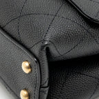 Chanel 20K CC Flap Bag with Handle Caviar Black GHW