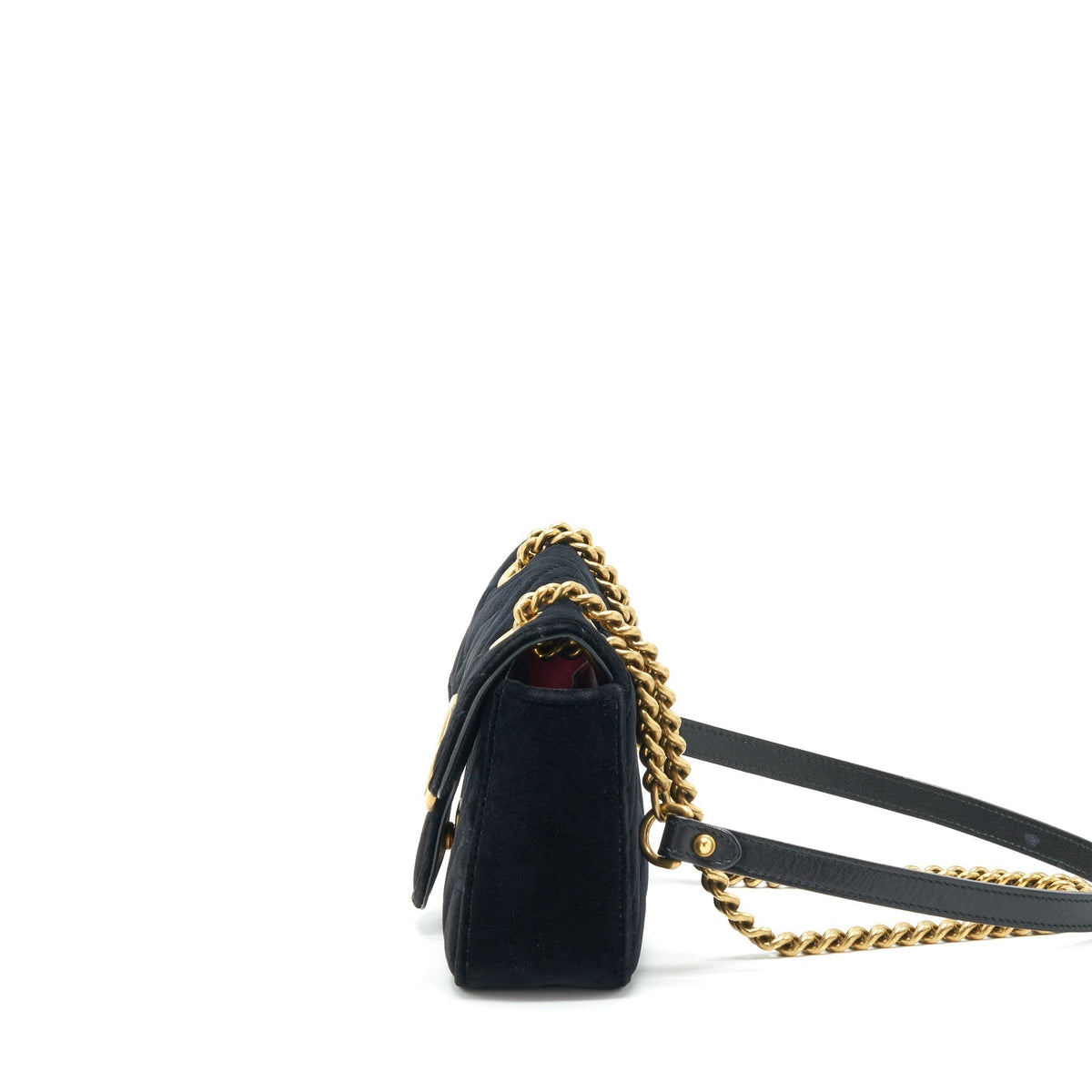 GUCCI MINI MARMONT VELVET BLACK GHW