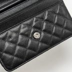 CHANEL CLASSIC WALLET ON CHAIN CAVIAR BLACK SHW (MICROCHIP)