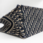DIOR LARGE BOOK TOTE OBLIQUE EMBROIDERY ECRU/BLUE