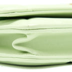 CHANEL 19 WALLET ON CHAIN LAMBSKIN LIGHT GREEN MULTICOLOUR HARDWARE (MICROCHIP)