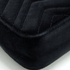 GUCCI MINI MARMONT VELVET BLACK GHW