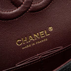 CHANEL MEDIUM CLASSIC DOUBLE FLAP BAG CAVIAR BLACK GHW (MICROCHIP)