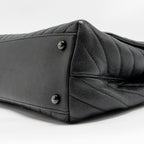 Chanel Large Coco Handle Flap Bag Caviar SO Black