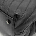 Chanel Large Coco Handle Flap Bag Caviar SO Black