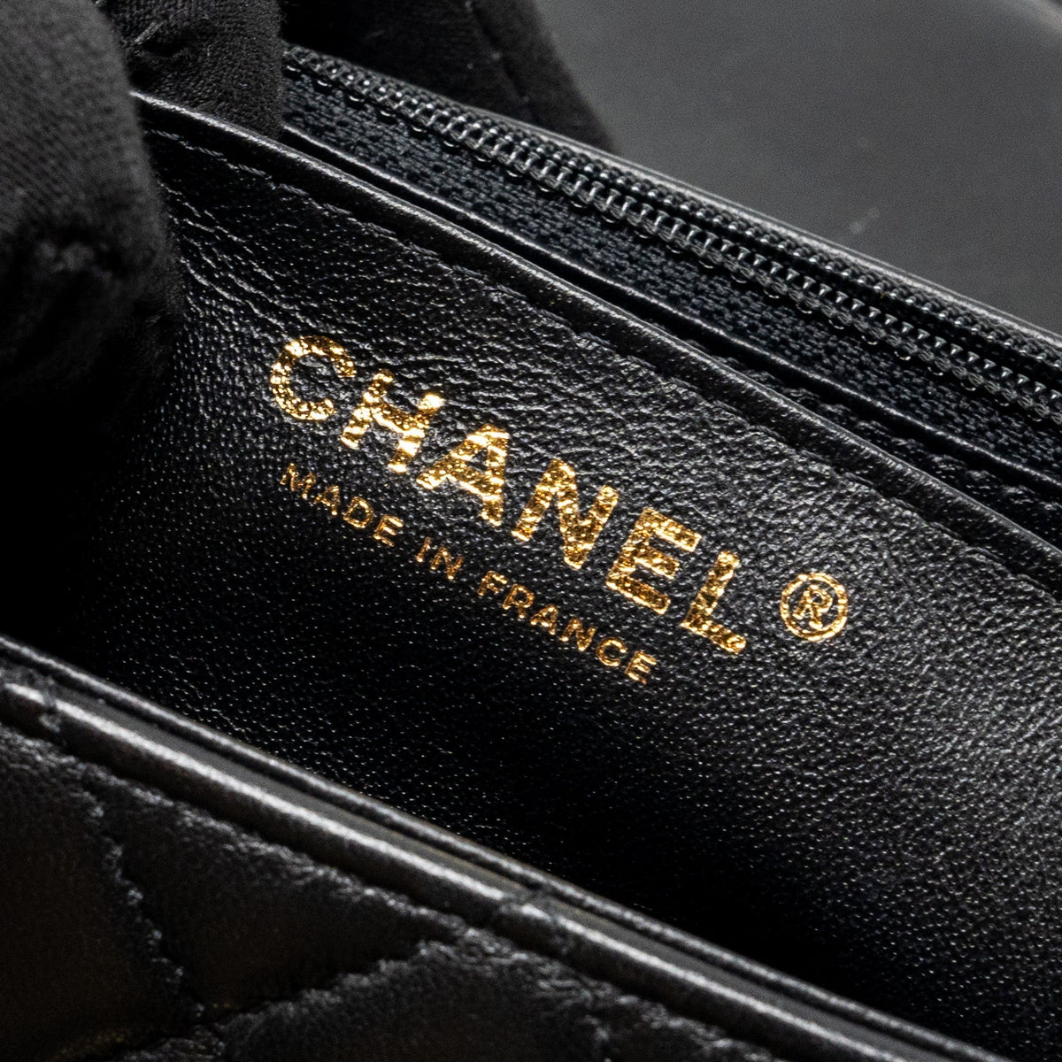 CHANEL EGYPTIAN AMULET MINI RECTANGULAR FLAP BAG LAMBSKIN BLACK GHW