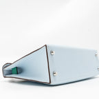 HERMES MINI KELLY EPSOM BLEU BRUME/VERT JADE/GOLD SHW