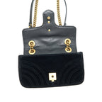 GUCCI MINI MARMONT VELVET BLACK GHW